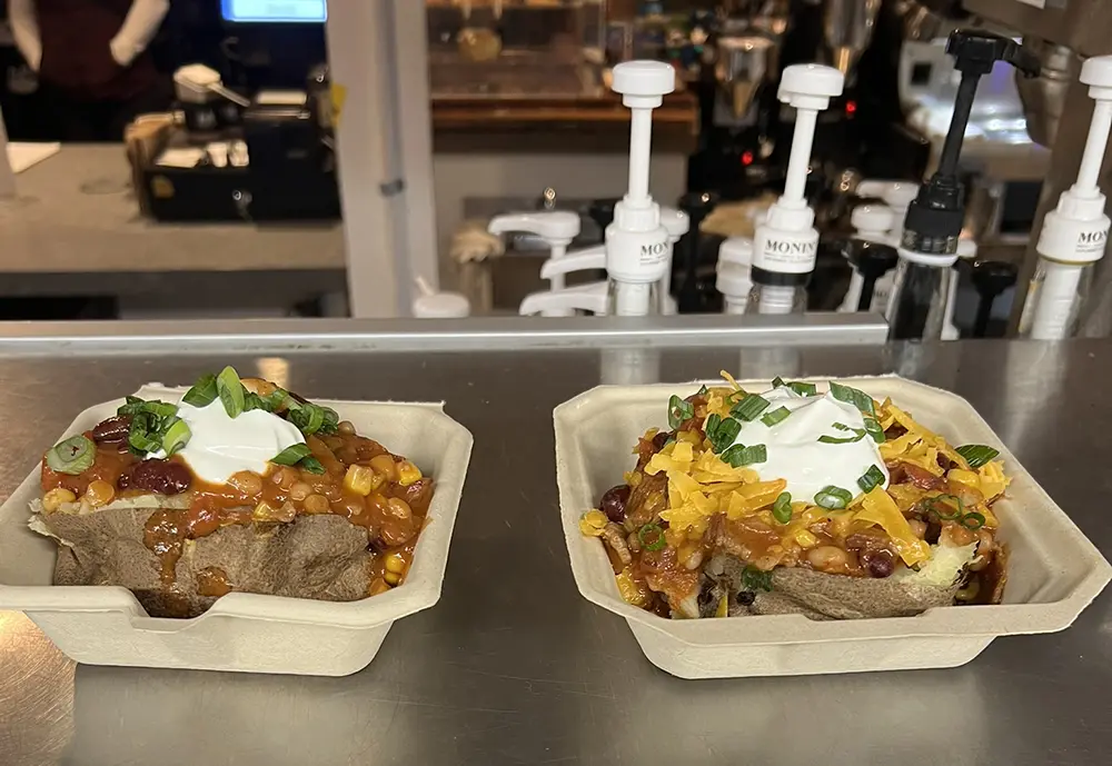 loaded baked potatoes